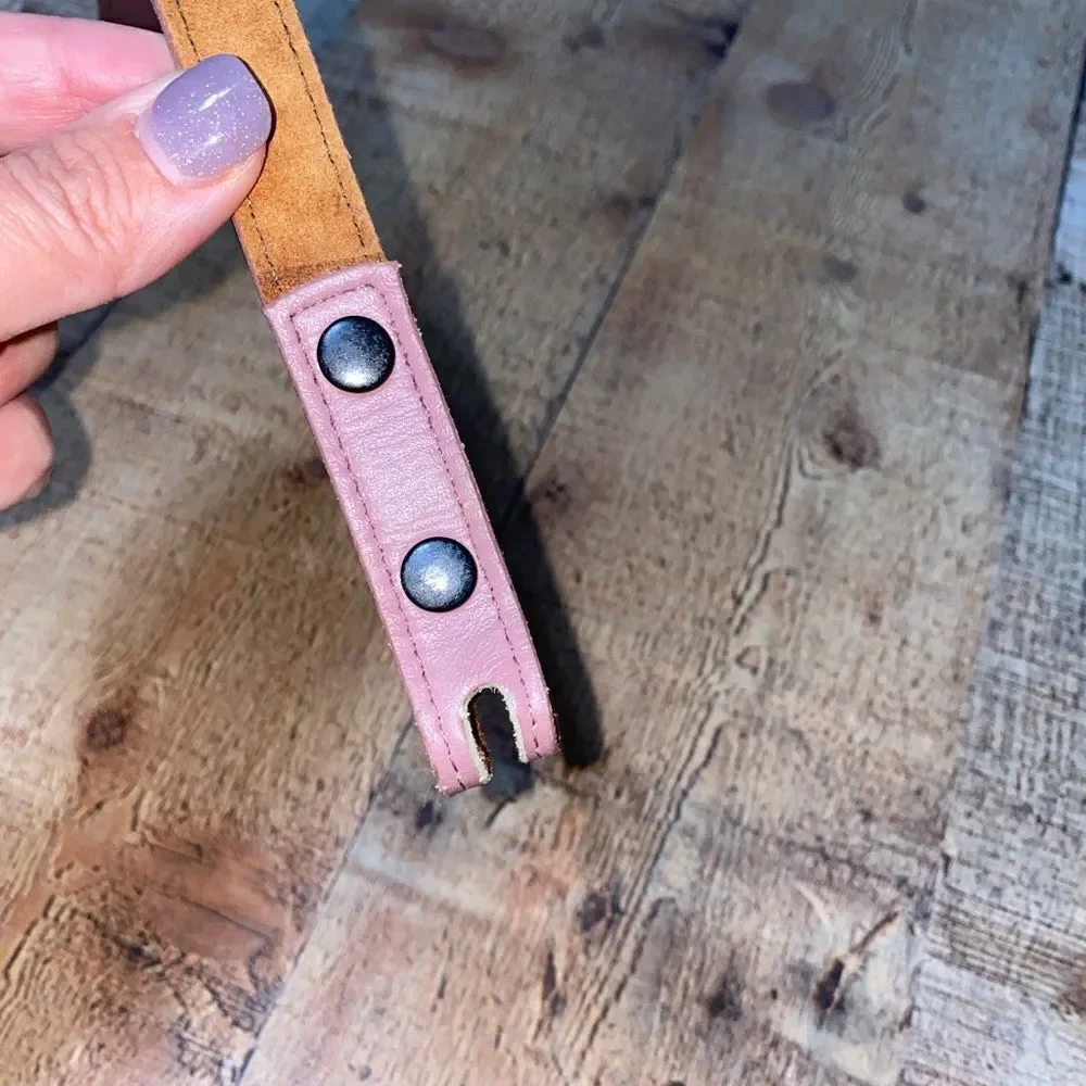 Nocona pink leather